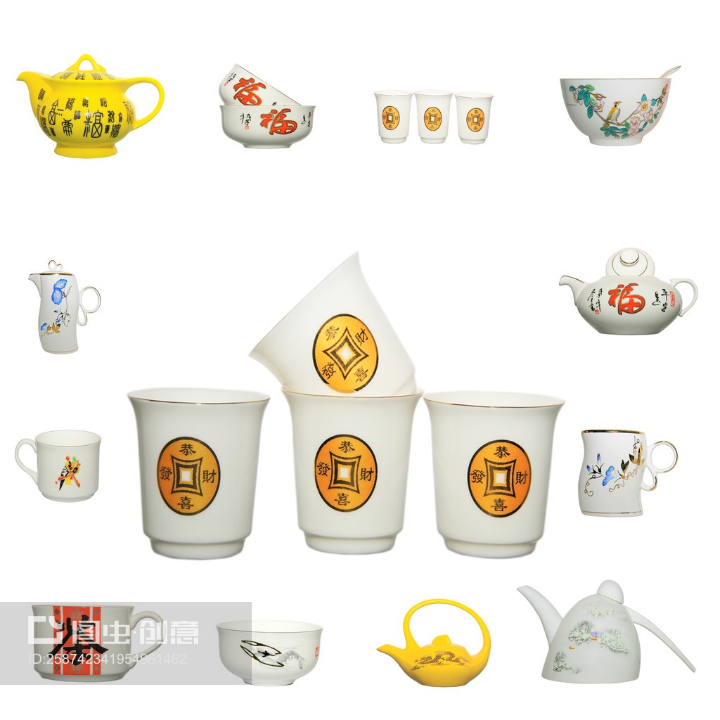 中国陶瓷产品图标Chinese ceramics product icon